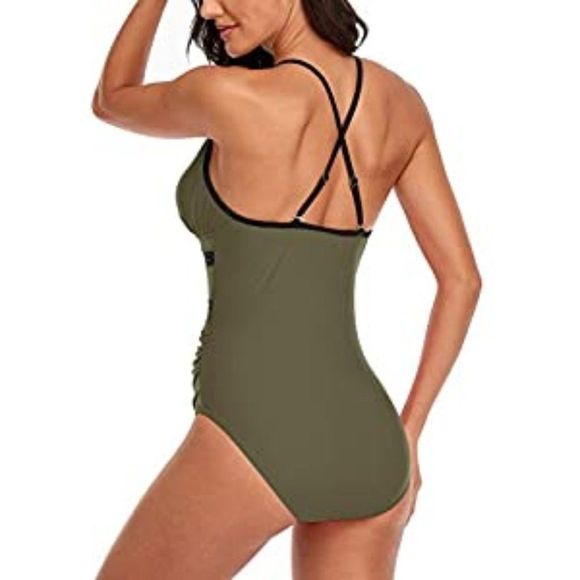 Womens Tummy Control One Piece Swimsuit - Picture 2 of 4